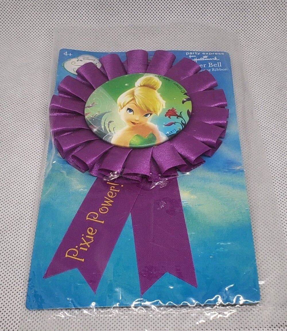 Disney Fairies Tinker bell Party Supply-Party Favors Pixie Power Ribbon award...